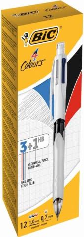 Długopis 4 Colours z ołówkiem (12szt) BIC
