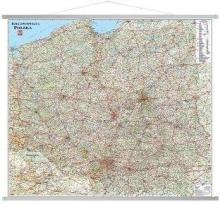 Polska. Mapa ścienna samochodowa 1:650 000