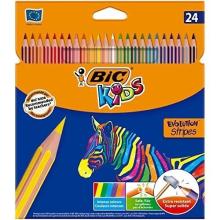 Kredki Kids Eco Evolution Stripes 24 kolory BIC