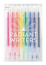 Długopisy żelowe z brokatem Radiant Writers 8szt