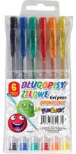 Długopisy żelowe brokatowe 6 kolorów