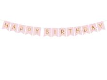 Girlanda Happy Birthday jasno różowa 15x175cm