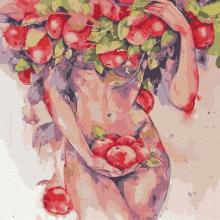 Malowanie po numerach - Pokusa jabłkowa 40x40cm