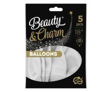 Balony Beauty&Charm pastelowe białe 5szt