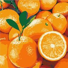 Malowanie po numerach - Soczysta pomarańcza 25x25