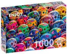 Puzzle 1000 Kolorowe czaszki
