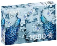 Puzzle 1000 Niebieskie pawie