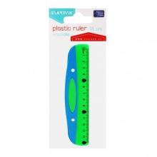 Linijka plastikowa 15cm niebiesko-zielona