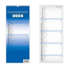 Kalendarz 2024 notatnikowy ścienny miesięczny Slim