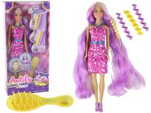 Lalka Anlily długie fioletowe włosy
