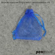 Woreczki organzowe ciemnoniebieskie 7x10cm 10szt