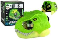 Zielona maska dinozaura regulowana światło dźwięk